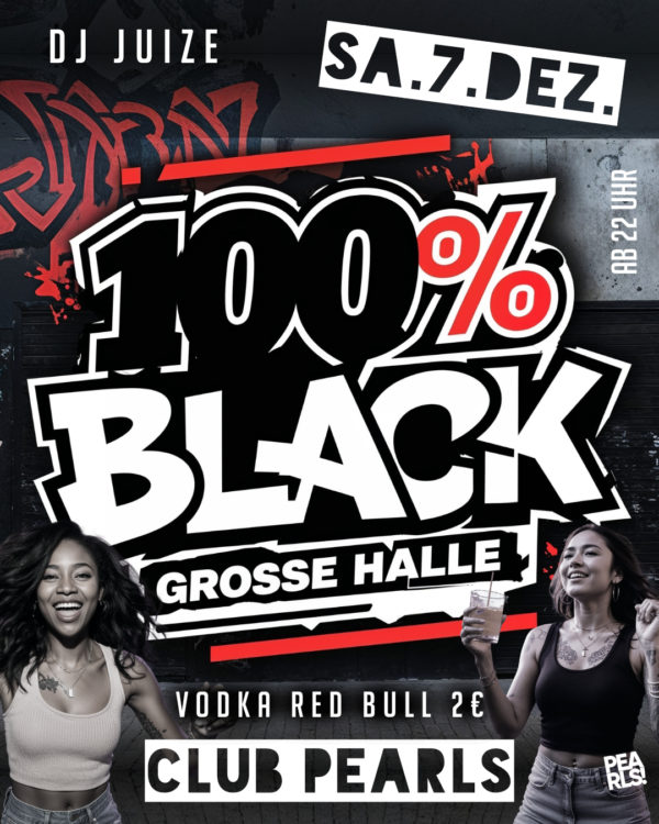 Sa.7.12.24 100% Black Grosse Halle _____________ ❌ GROSSE Halle ❌ 100% Black Music mit DJ JUIZE ❌❌❌❌❌❌ 🤜 ALL NIGHT LONG Vodka Red Bull 2€ ❌❌❌❌❌❌ _____________ 🔥🔥🔥🔥🔥 ▶ Floor 1: 100% Black Music by DJ JUIZE 🔥🔥🔥🔥 Einlass 22 Uhr _____________ Mit Formular ab 16 bis 4 Uhr feiern Ohne Formular ab 16 bis 0 Uhr feiern _____________ NUR Abendkasse - Ticket 6€ _____________ Club PEARLS Nabburg Schlörstraße 1A 92507 Nabburg